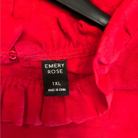 Emery Rose Charming Red Ruffle Sleeve Dress Size 1XL - Picture 5 of 5
